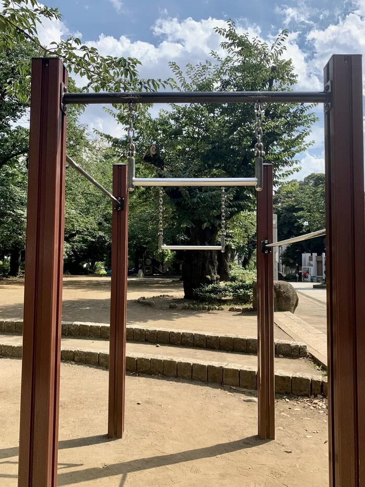 調公園に設置された健康遊具